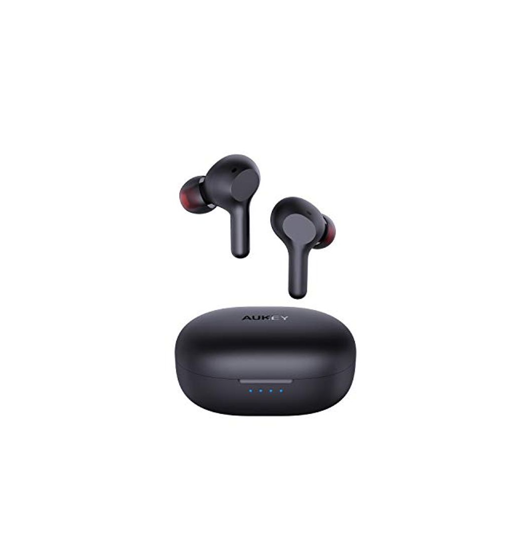 Product AUKEY Auriculares Inalámbricos Bluetooth 5 Graves Mejorados, Carga Rápida USB-C, Deportivos IPX5