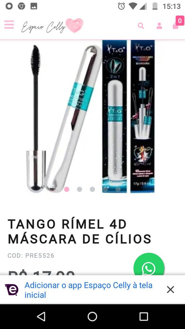 Moda Rímel tango 2 em 1😍