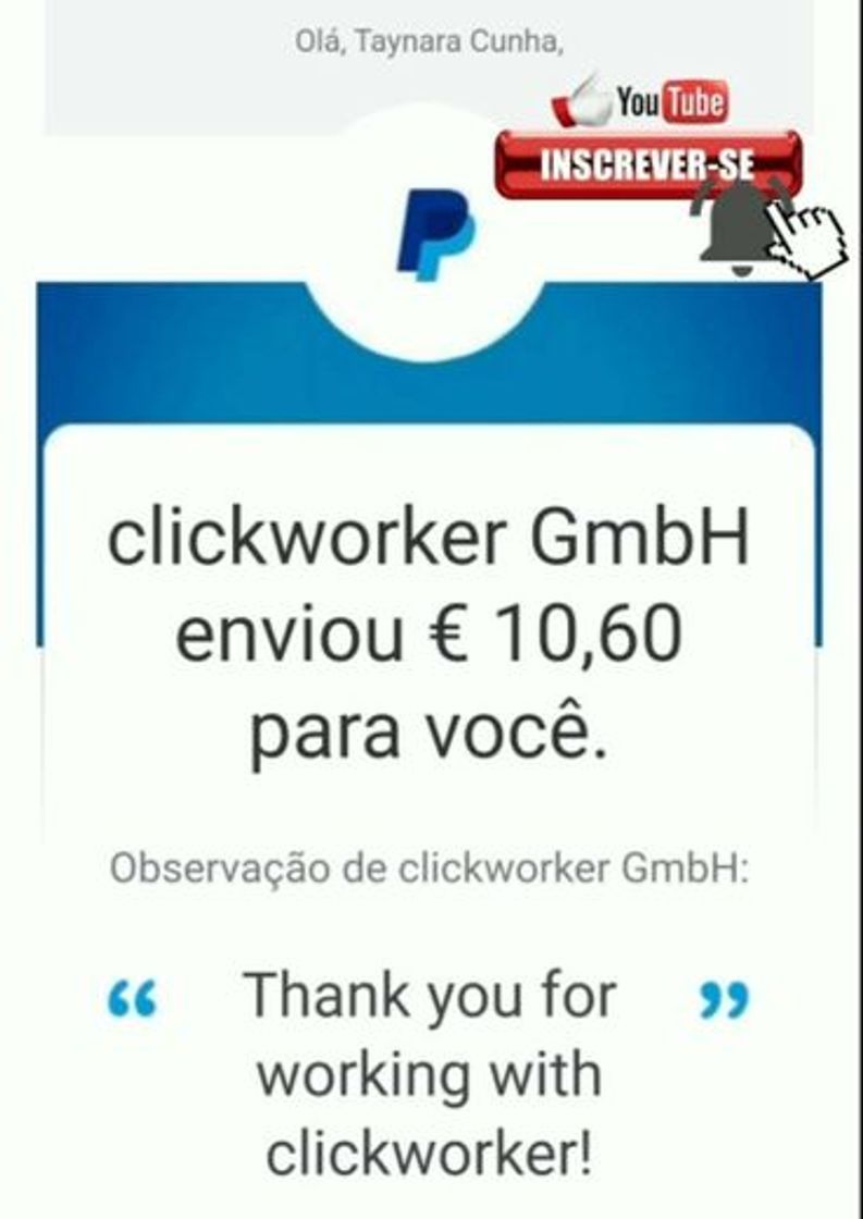 Social COMO EU GANHO EM EUROS COM O CLICKWORKER - YouTube