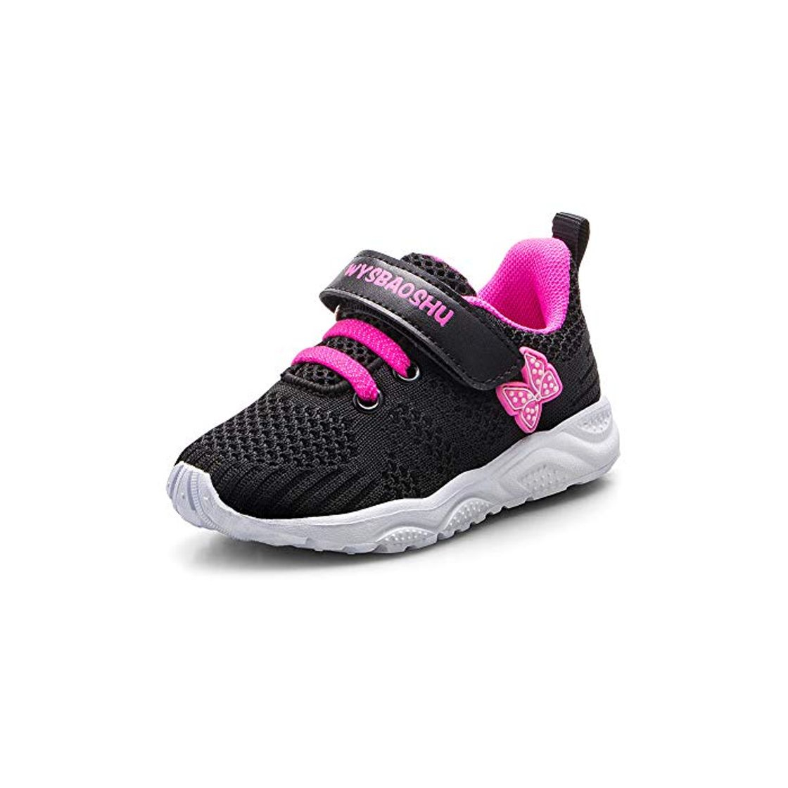 Moda Zapatos Bebe Niña Deportivas Niña Velcro Chicas Tenis Bambas Zapatillas de Correr Unisex Calzado Gimnasio Caminar Diariamente Zapatos Atléticos Interior y Exterior Lindo Moda Negro Talla 21