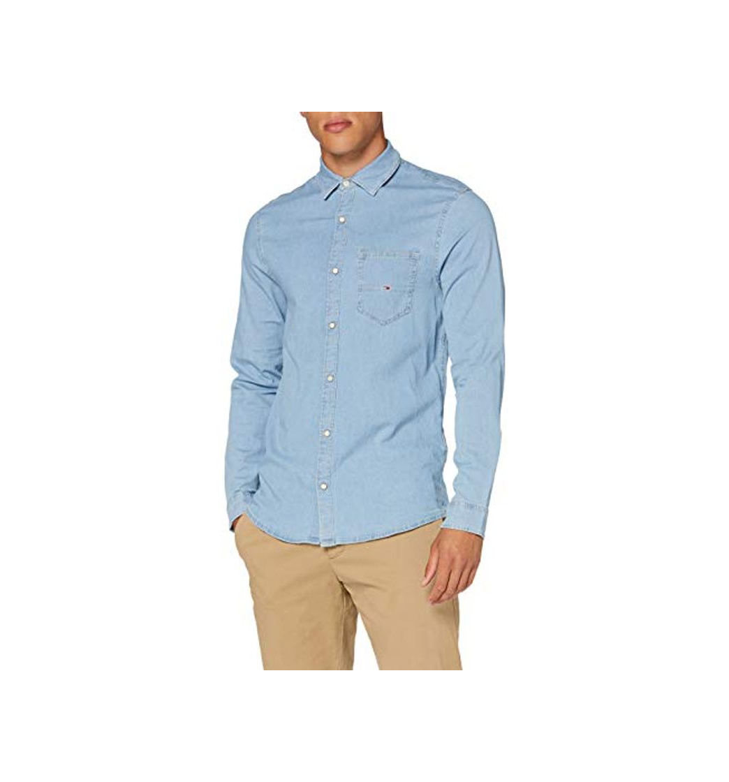 Moda Tommy Hilfiger TJM Stretch Shirt Camisa, Azul