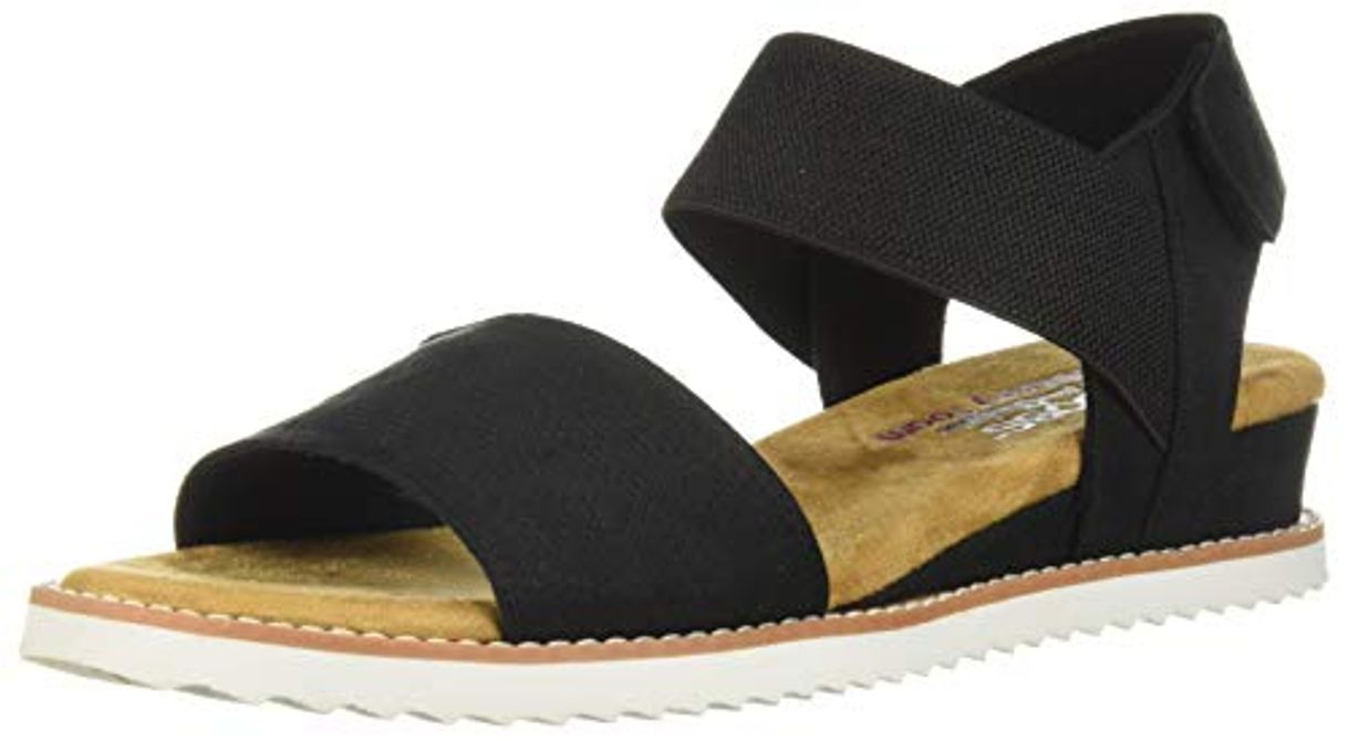 Fashion Skechers Desert Kiss 31440, Sandalia con Pulsera Mujer, Negro