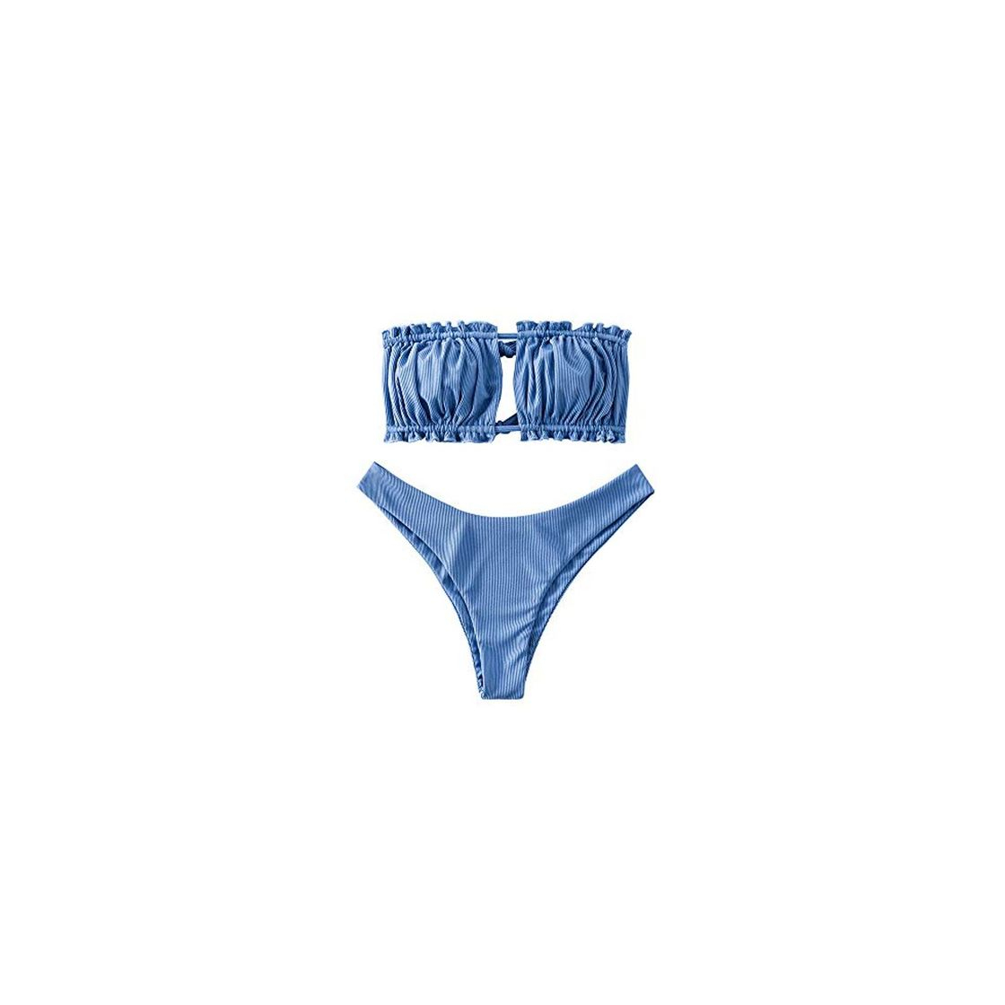 Fashion ZAFUL Bikini para mujer sin tirantes