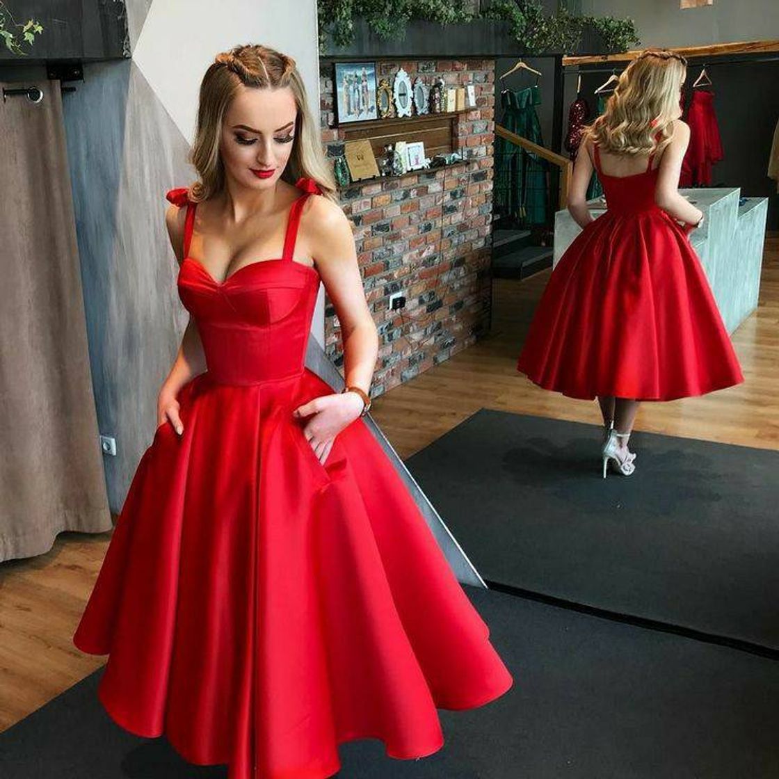 Moda Vestido vermelho