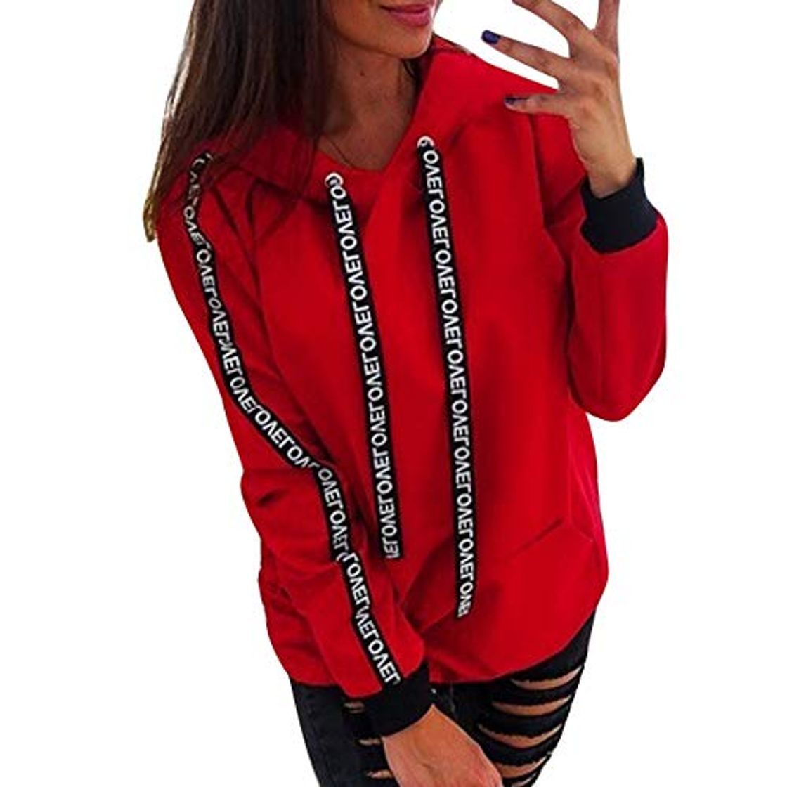 Social Sudadera con Capucha Sudadera de Empalme