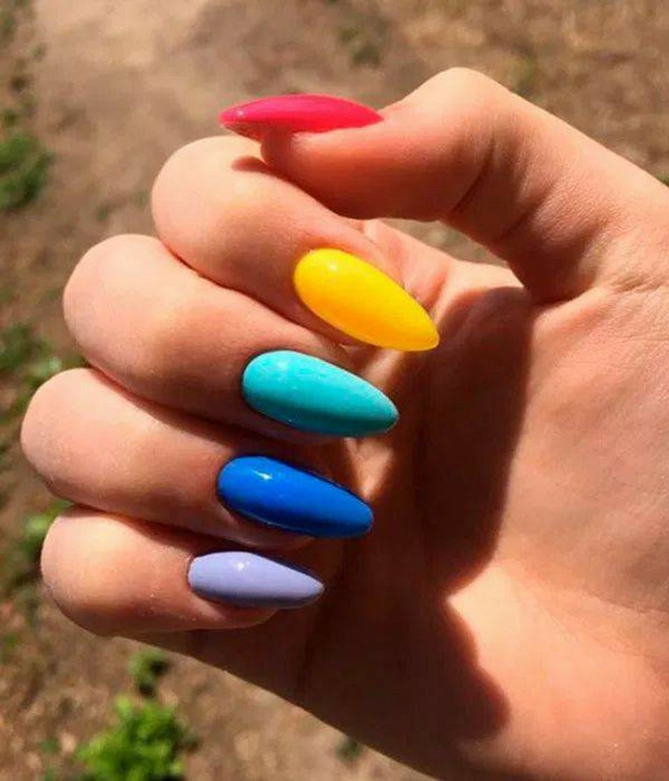 Fashion Unhas multicoloridas 