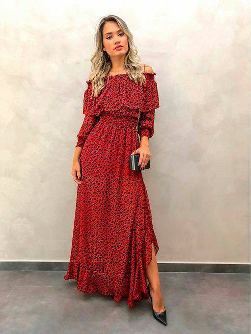 Moda Vestido látex vermelho