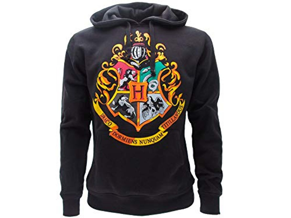 Social Warner Bros Harry Potter – Escudo Hogwarts – Sudadera con capucha original Stampa Serigrafica In Quadricromia S