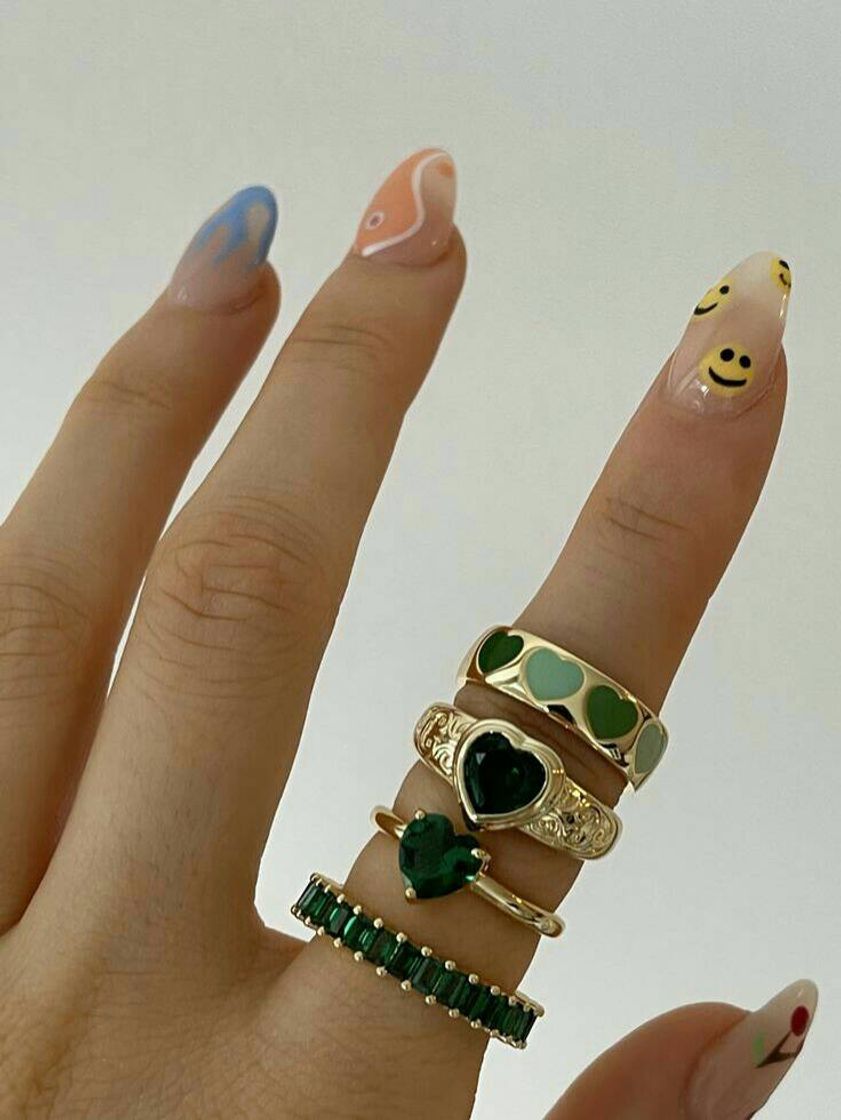 Fashion green rings