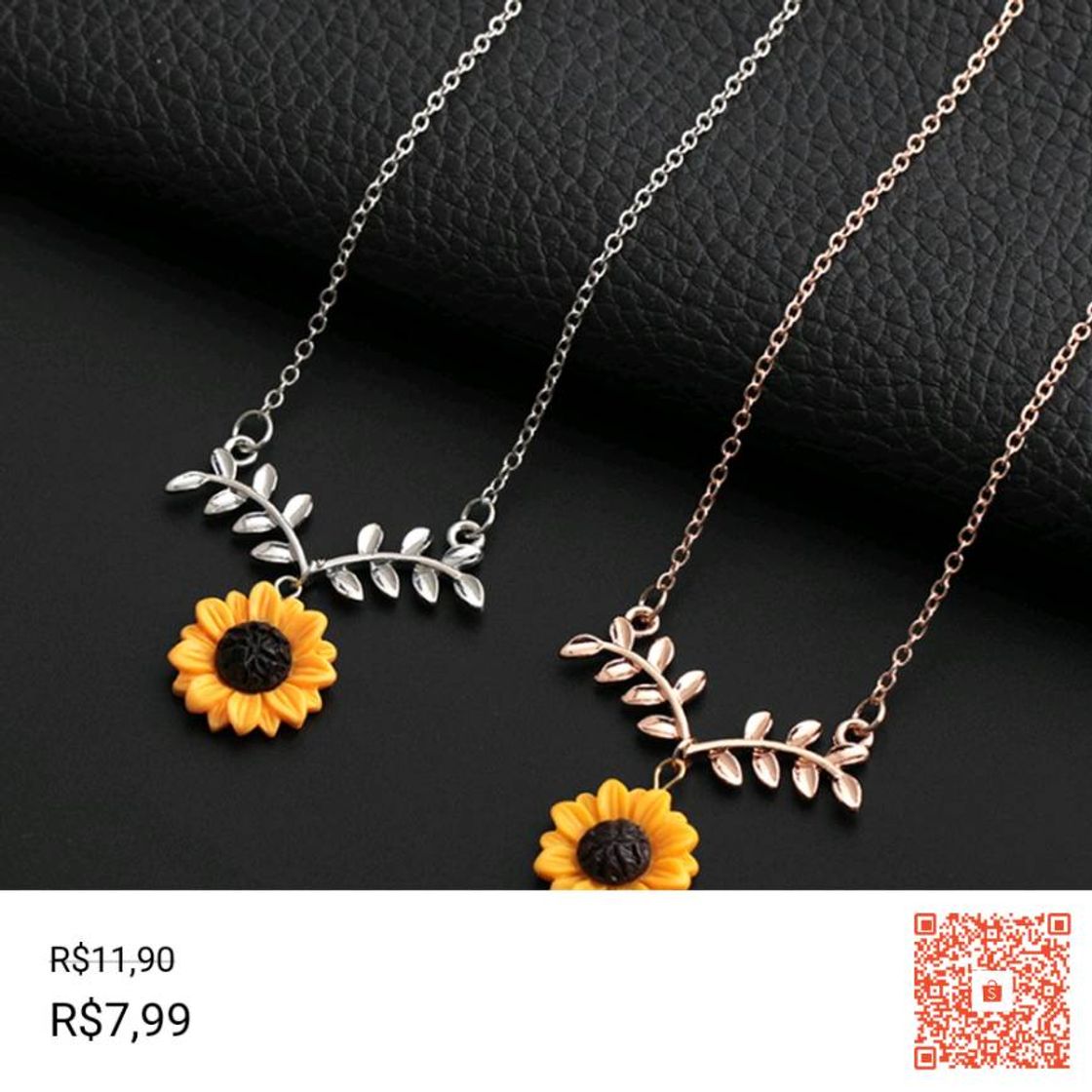 Social Colar de girassol