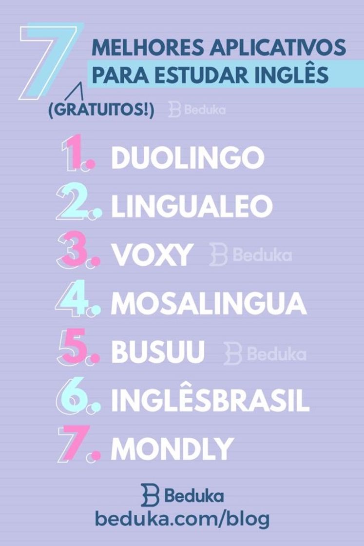 Moda Estudo inglês 