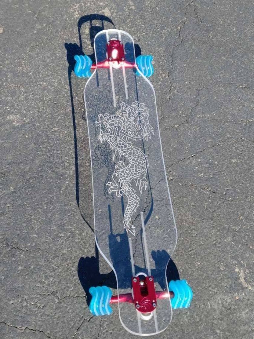 Moda Longboard transparente pessoaas