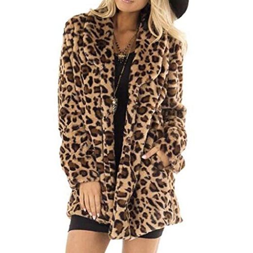 Abrigos Mujer Invierno Rebajas SHOBDW Liquidación Venta Elegante Cardigan Mujer Leopardo Sexy