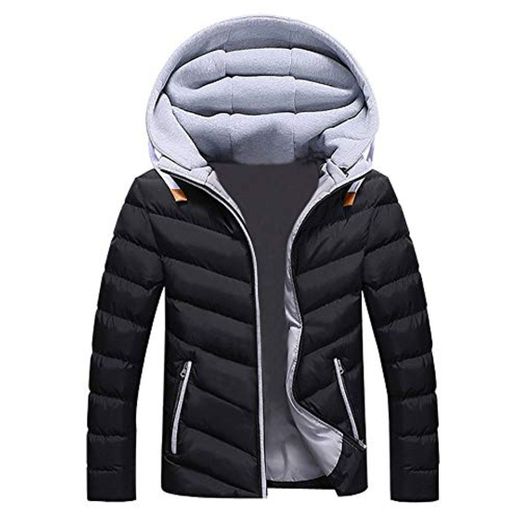 BaZhaHei Hombre Invierno Cazadoras De Plumas Calor Grueso Manga Larga Encapuchado Chaquetas Acolchado Hombre Inverno Chaqueta Acolchada con Capucha De Pelo Espesar Cálido para hoombre