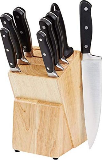 AmazonBasics - Juego de cuchillos de cocina y soporte