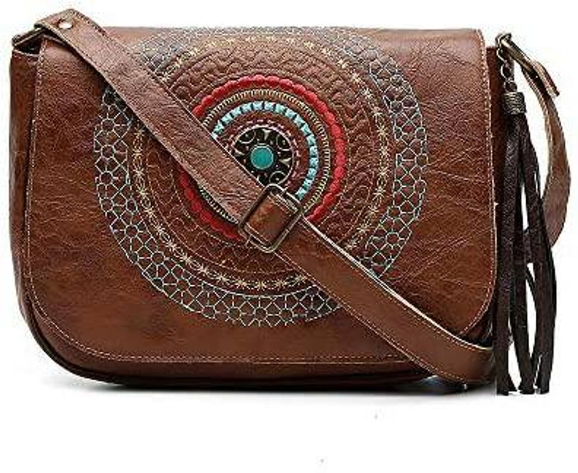 Moda Bolsa Feminina Transversal Bordado Mandala - Alice Monteiro
