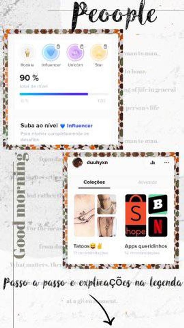 Fashion Meus edits para storys sobre diquinhas de apps e outras mais