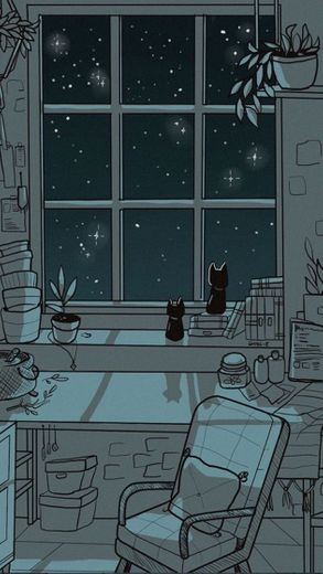 wallpaper night cat