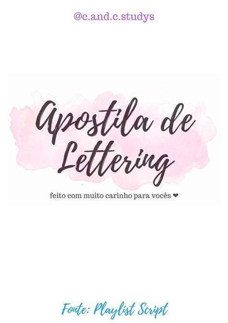 Fashion Apostila de Brush Lettering 