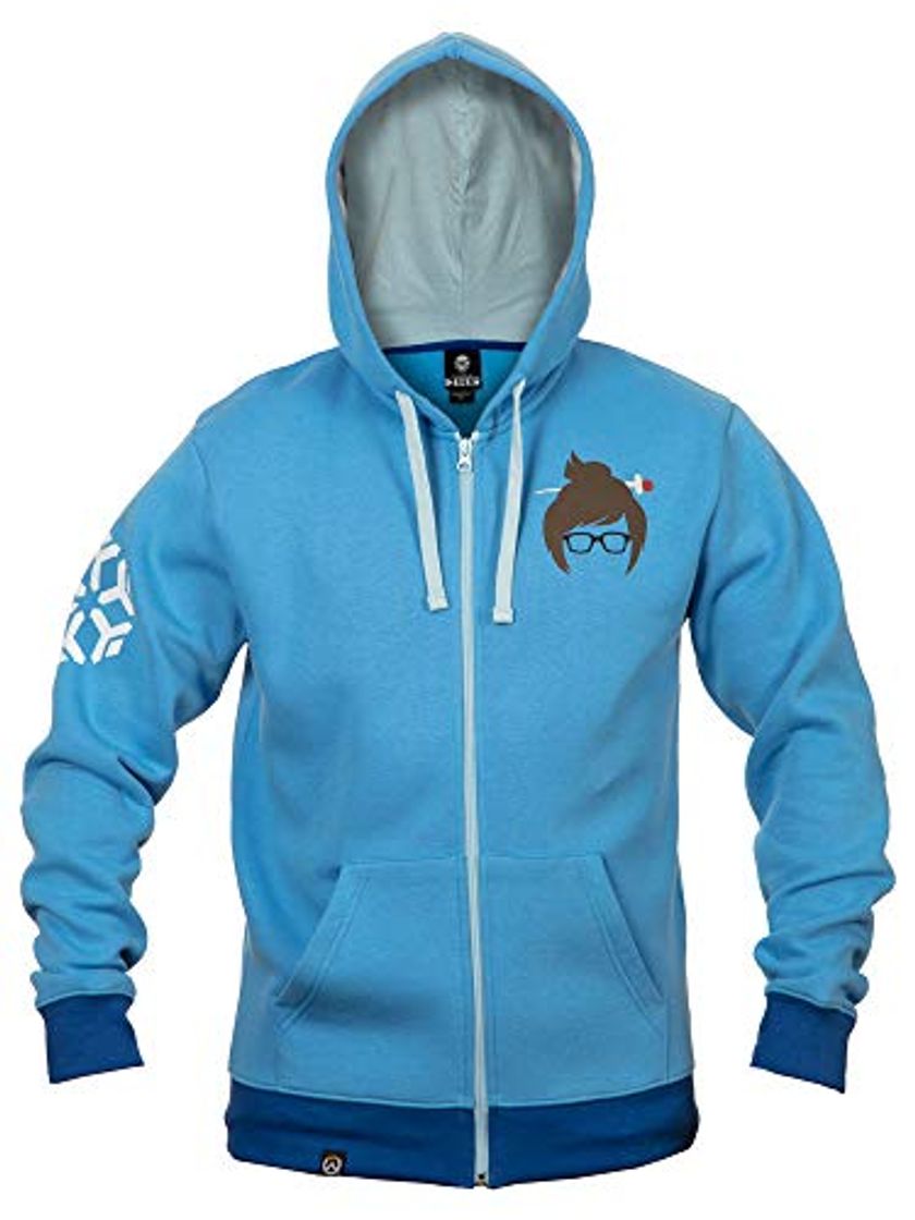 Moda Overwatch Chaqueta con Capucha Ultimate Mei Azul