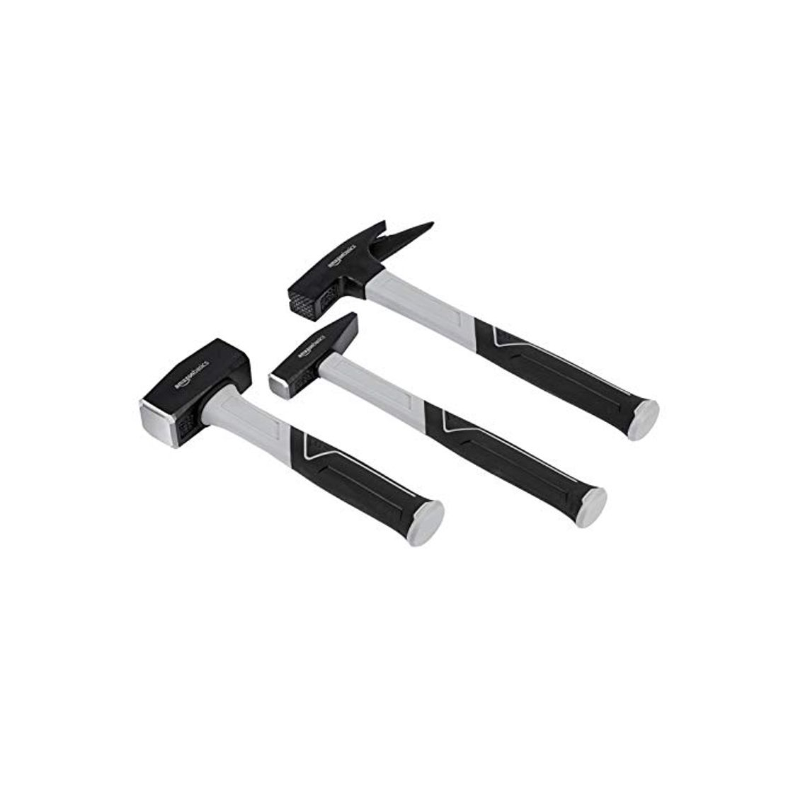 Amazon Basics - Juego de martillos de fibra de vidrio con mangos