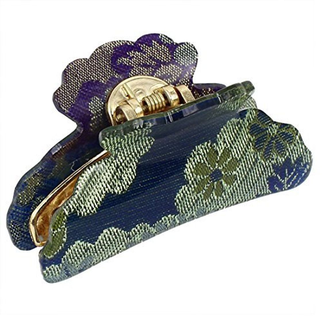 Social Lady Plastic 7 linhas Grampo prendedor de cabelo garra do cabelo Hairpin Azul Verde