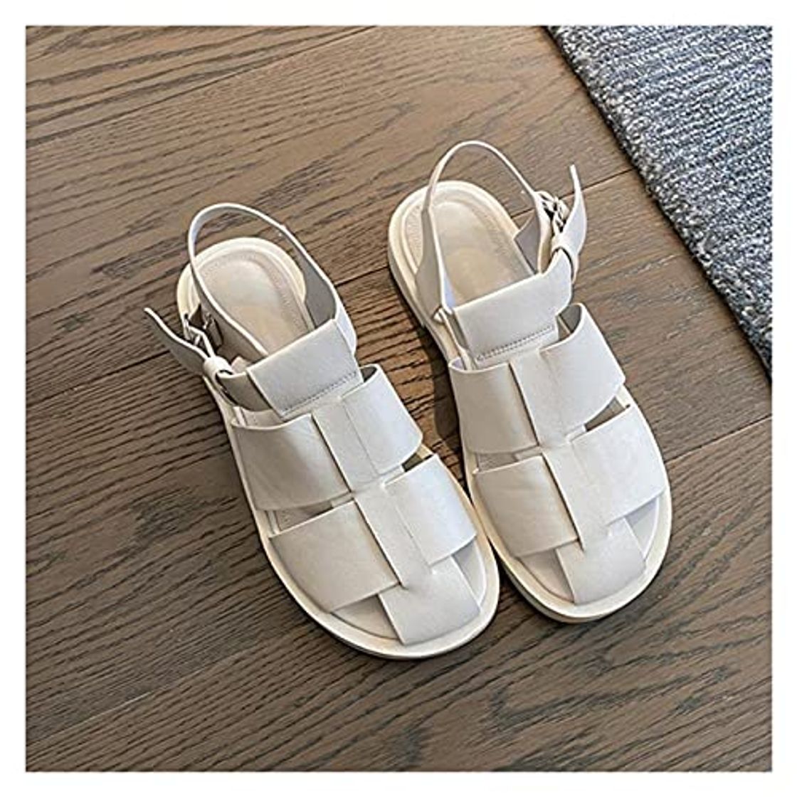 Social AIYISITELU Nova Mulher Verão Sapatos de Couro Real Sandálias De Salto Plano