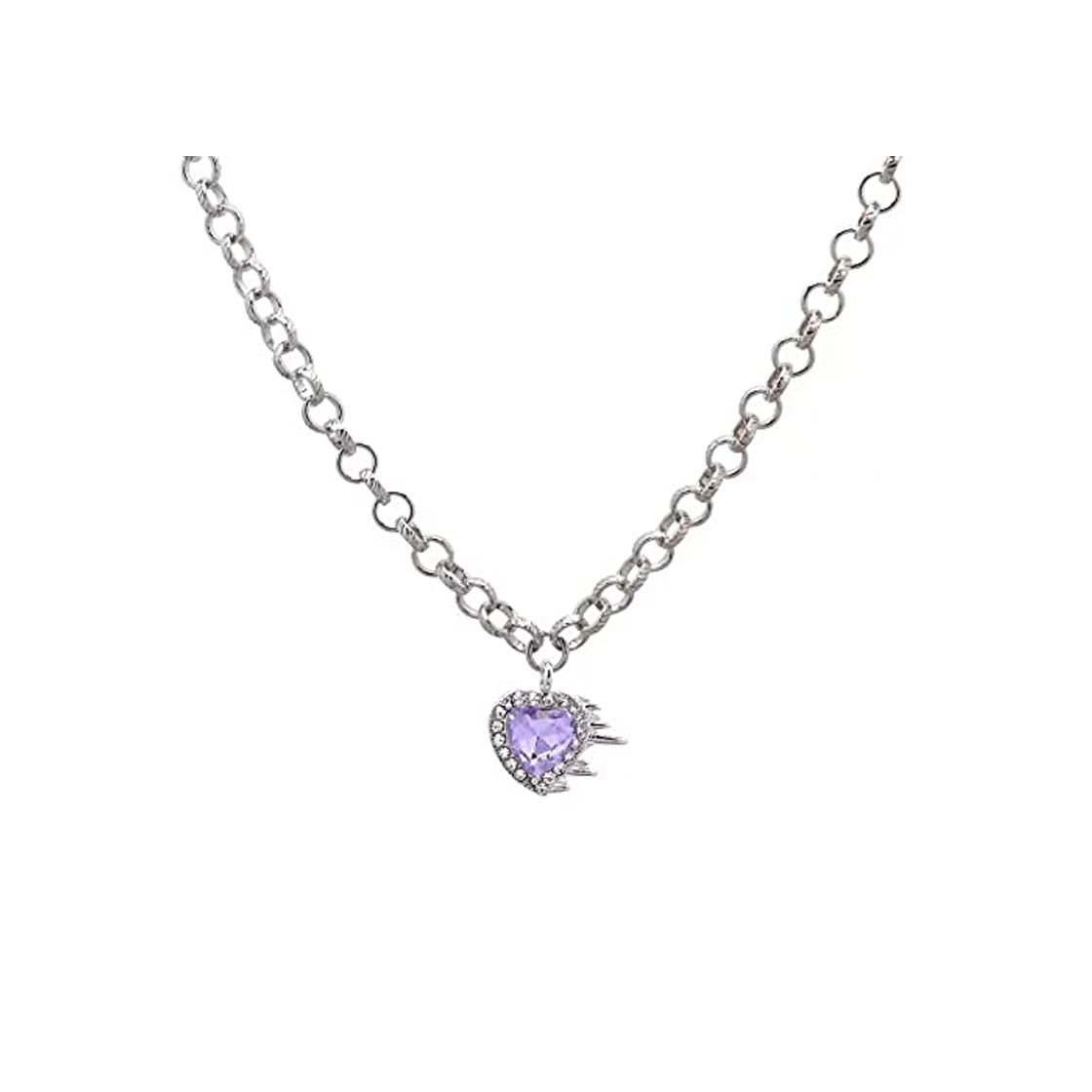Social Collier En Strass Amour Féminin Léger Luxe Niche Vent Froid Ins Tendance Personnalité Chaîne Épaisse Bijoux Était Mince