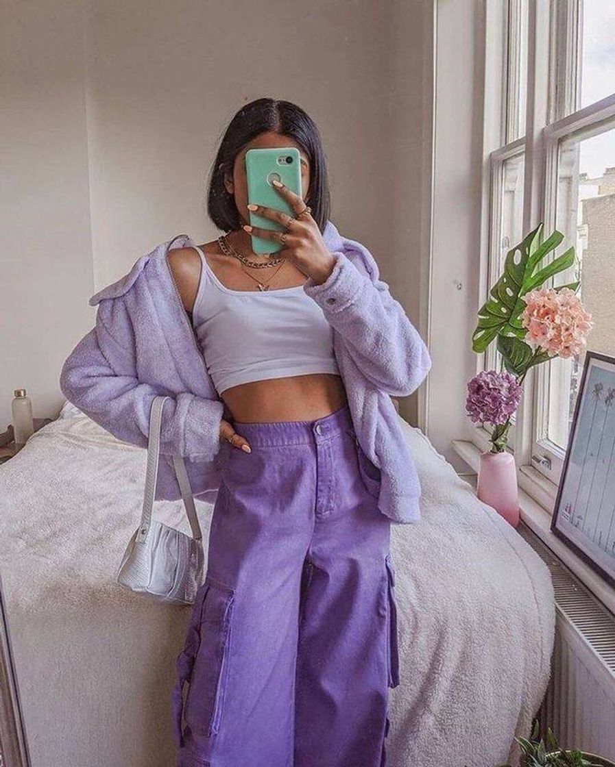 Fashion Roxo confortável outfit