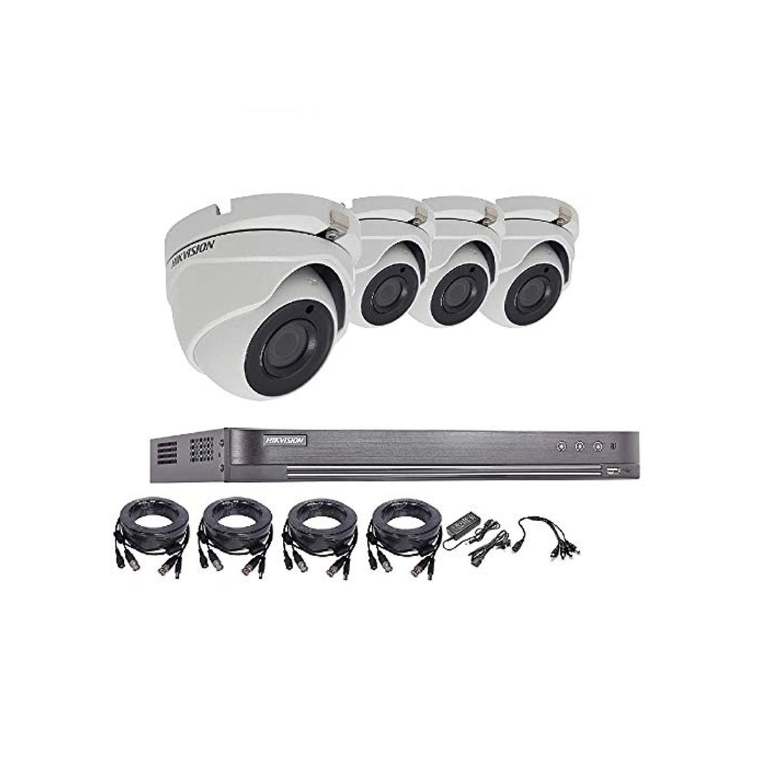 Productos Hikvision DS-7204HUHI-K1 DS-2CE56H1T-ITM Sistema de cámaras de seguridad 4 K, DVR, 4