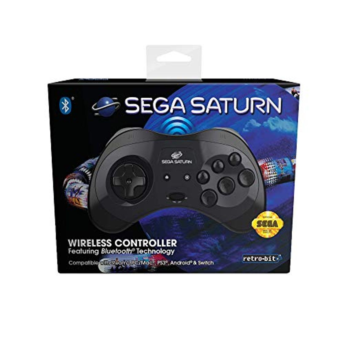 Productos Retro-Bit Official SEGA Saturn Wireless Bluetooth Controller for PC