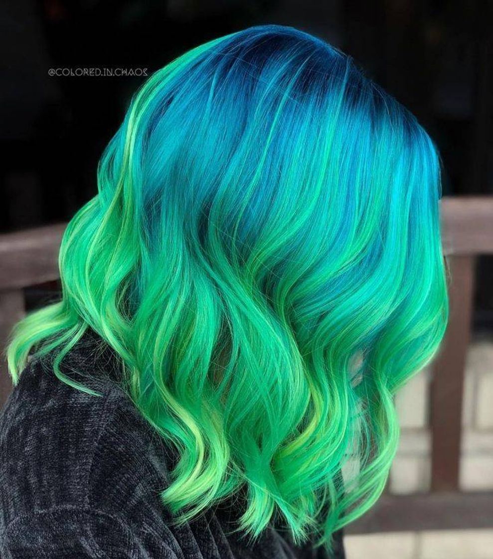 Fashion Cabelo Verde Neon 💚