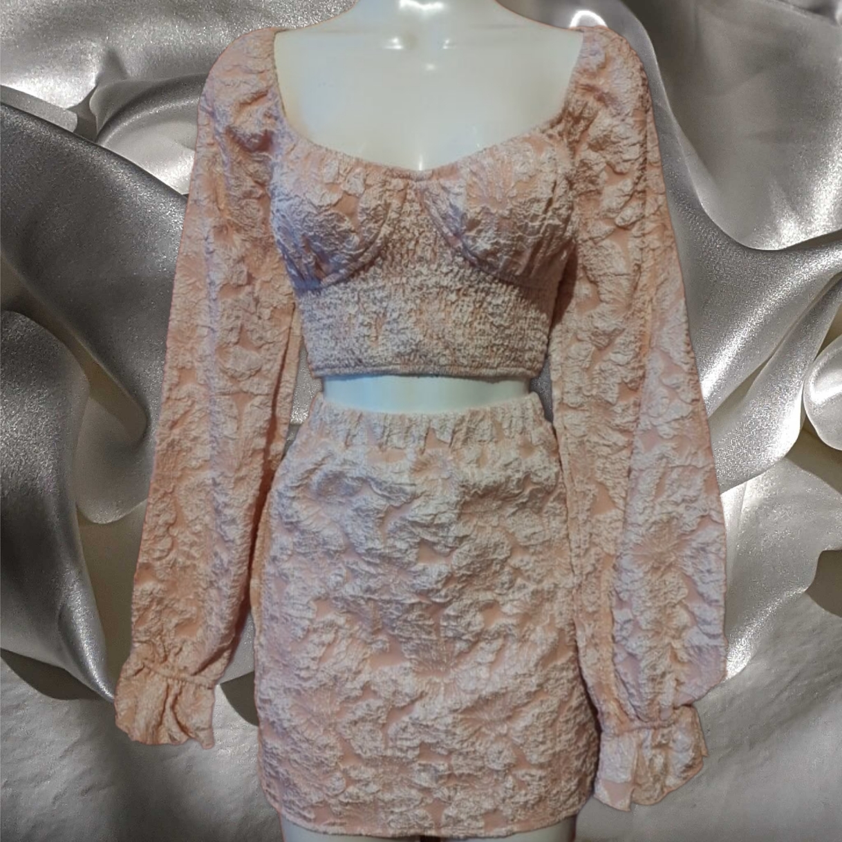 Social Conjunto Falda Top con textura 