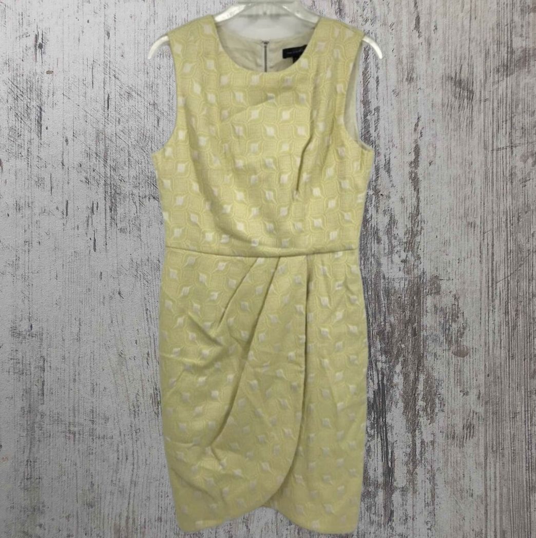 Social Vestido Elegante Amarillo con blanco