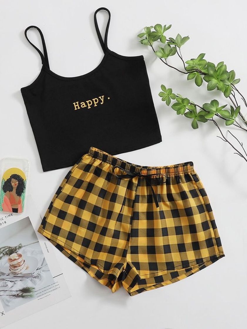 Fashion conjunto happy amarelo 