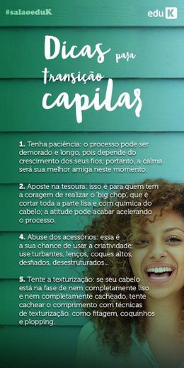 Dicas para a transição capilar