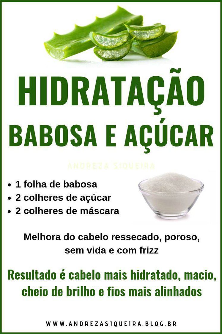 Fashion Hidratação de babosa com açúcar 💚