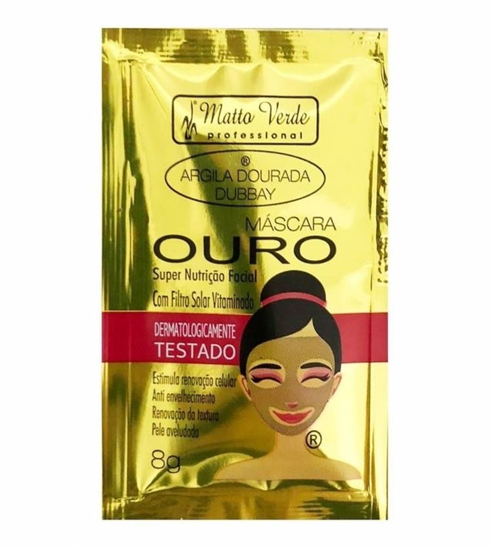 Moda Máscara facial Ouro