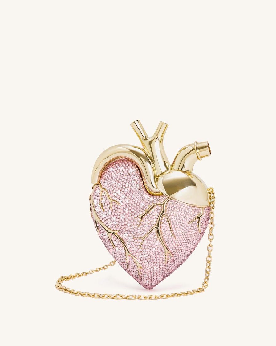 Moda MAREN ARTIFICIAL CRYSTAL HEART SHAPED BAG - PINK