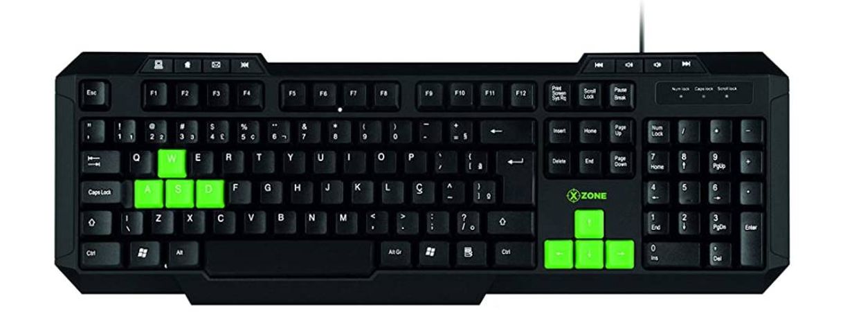 Moda Teclado gamer verde