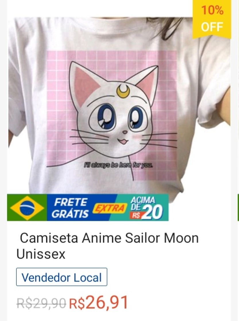 Social - camiseta sailor moon (shoppe)