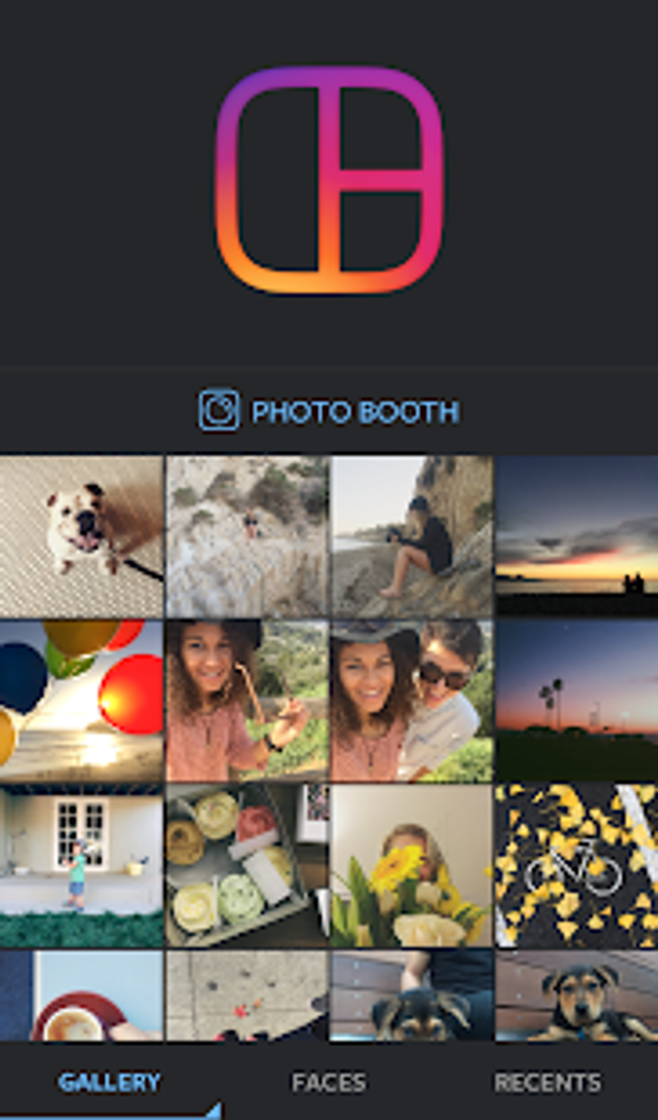 App Layout from Instagram