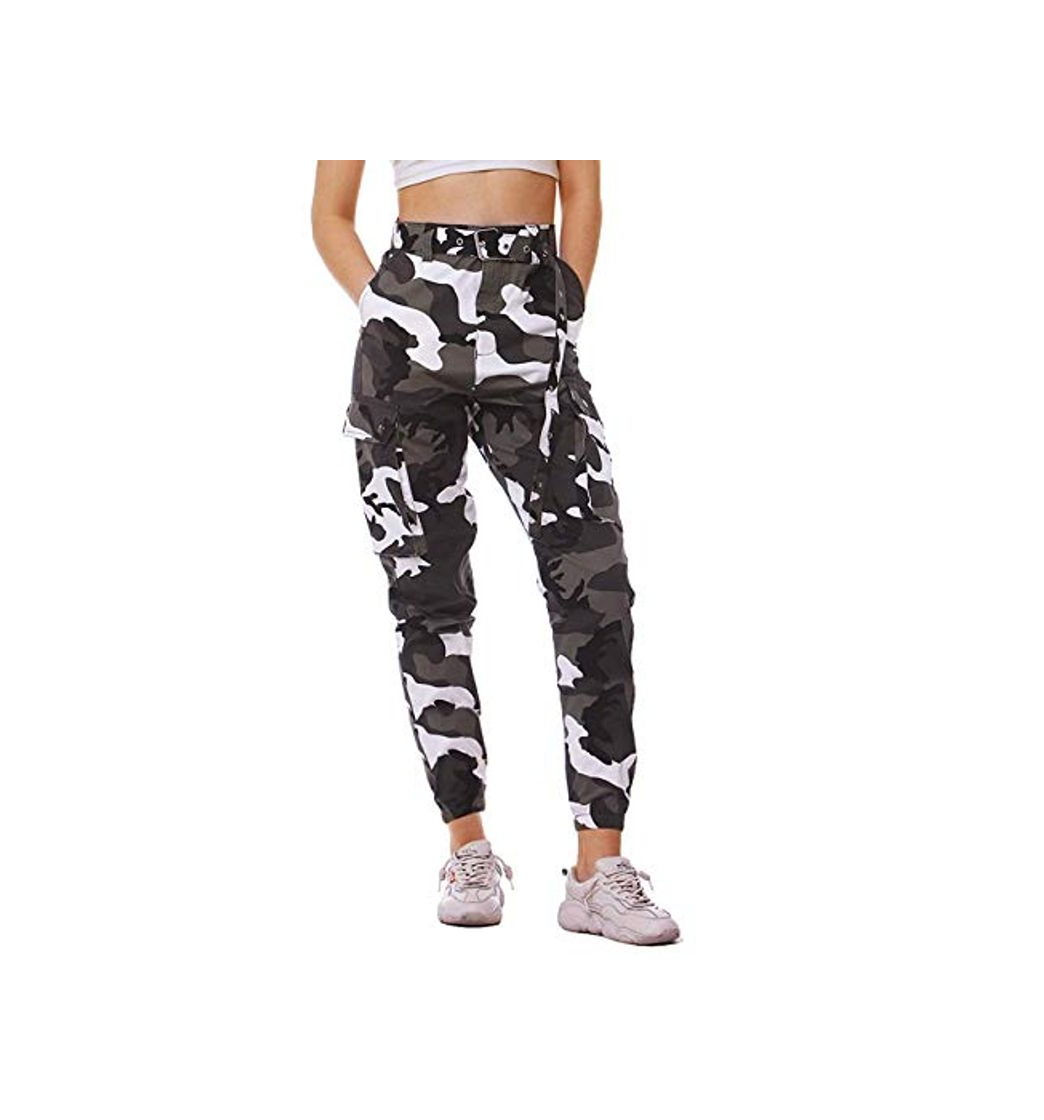 Fashion NEWISTAR - Pantalones de camuflaje para mujer