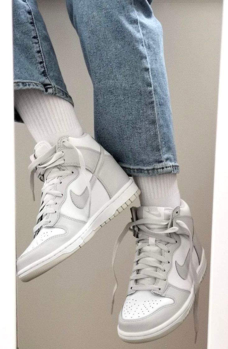 Moda Nike Dunk High Retro White Vast Grey