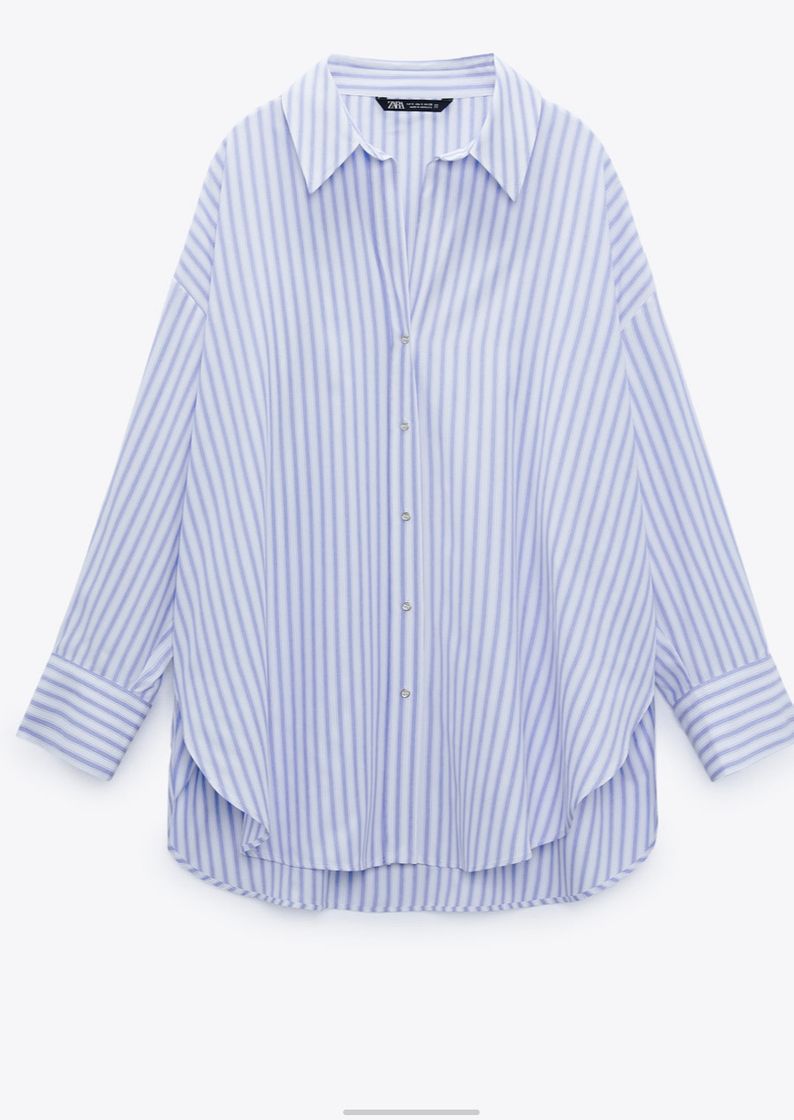 Moda OVERSIZED STRIPED SHIRT - Blue / White | ZARA United States