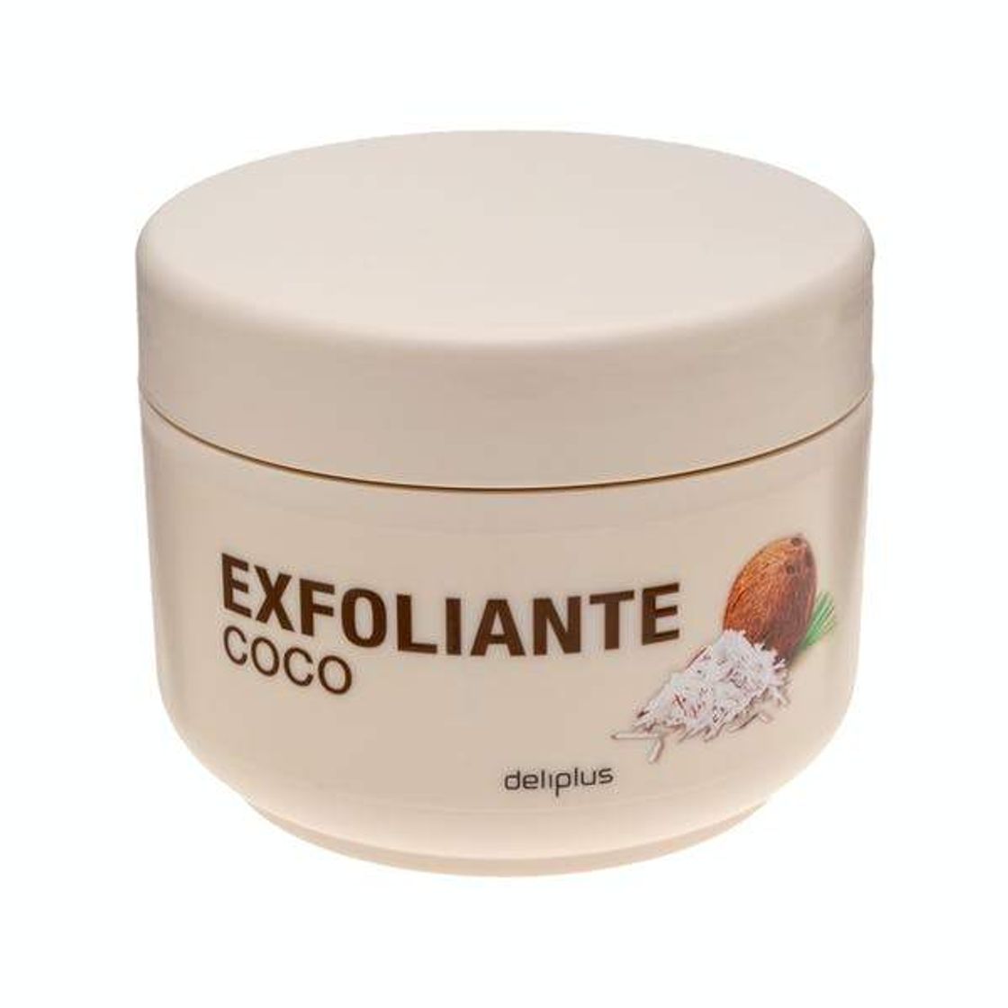 Producto exfoliante corporal con partículas de coco