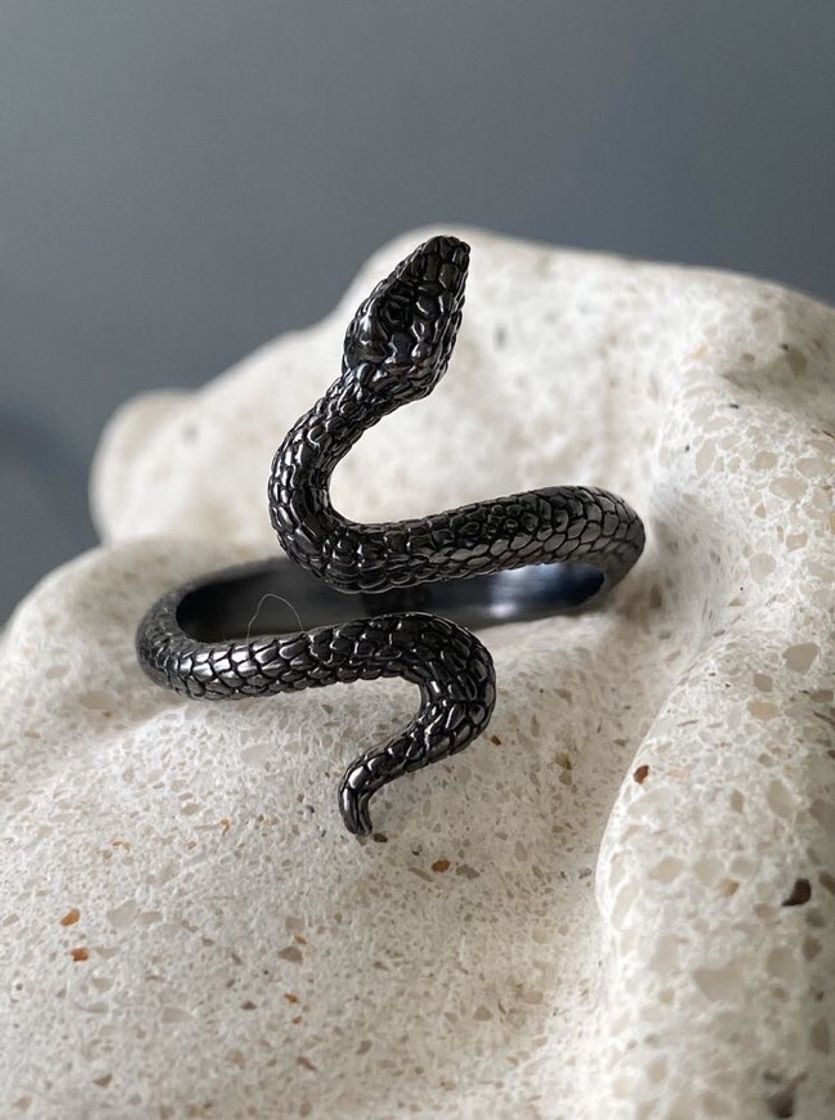 Moda Black snake ring 💍🖤🐍