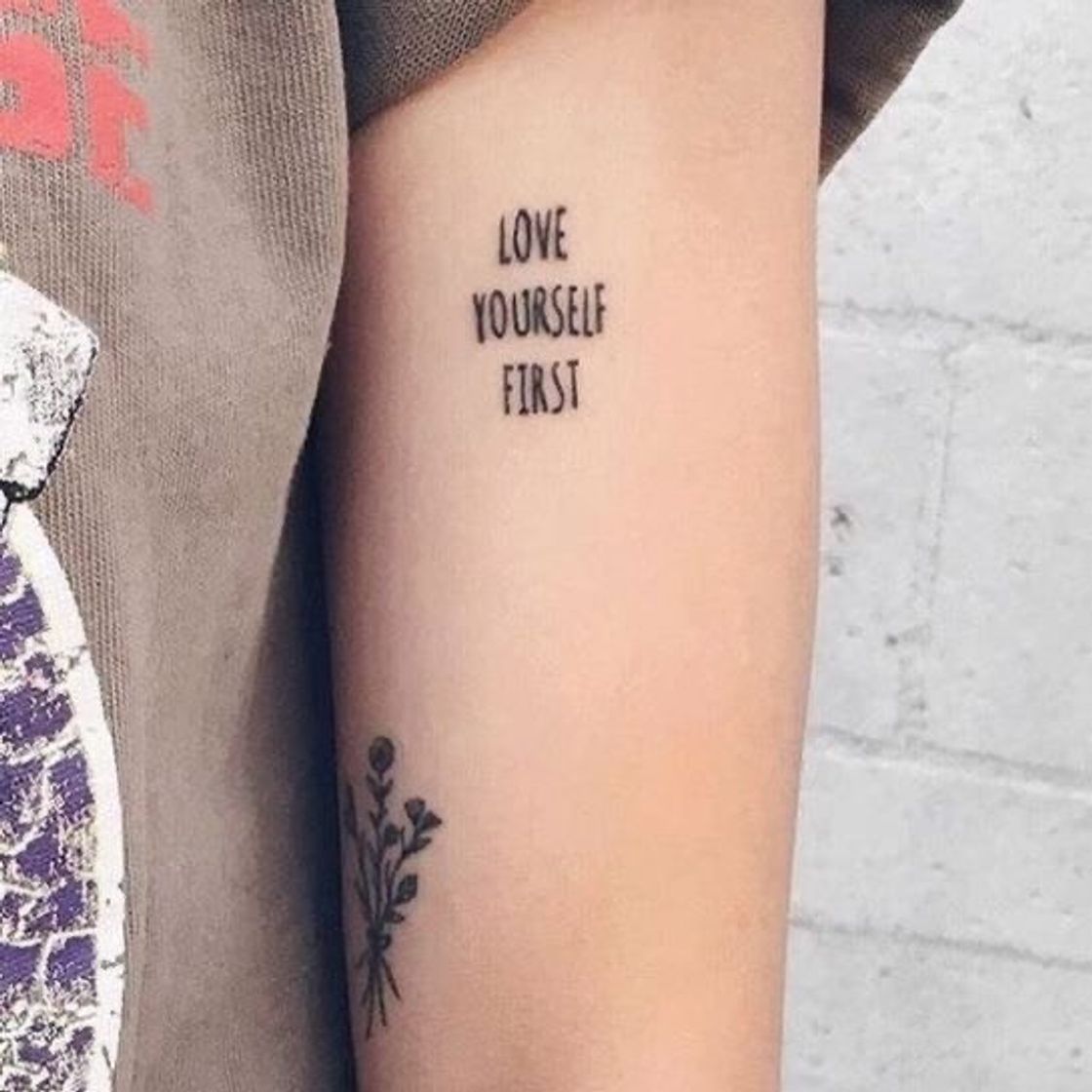 Fashion Love yourself first tattoo