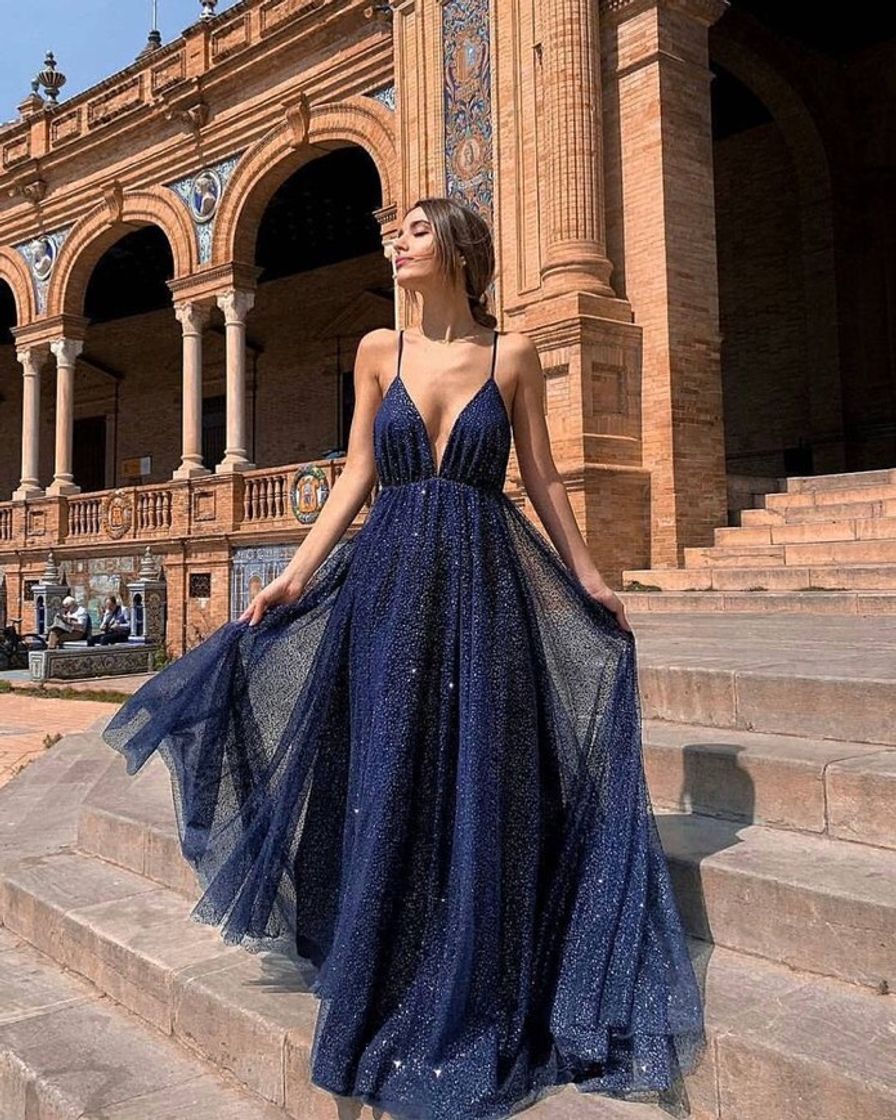 Moda Bright blue dress 💙🦋