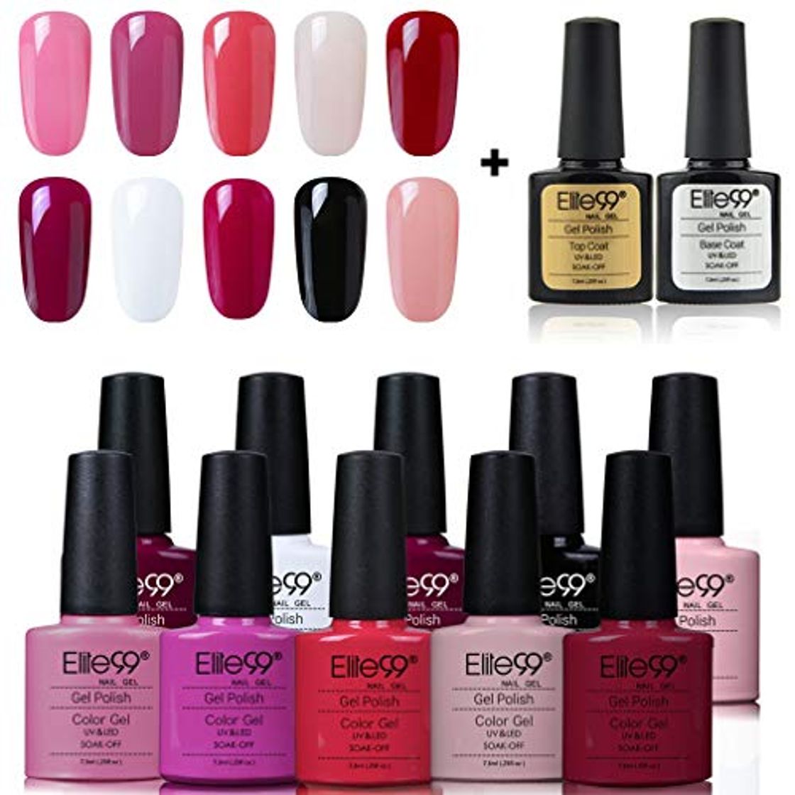 Social Elite99 Esmaltes Semipermanentes de Uñas en Gel UV LED